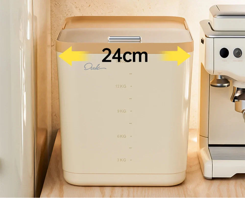 10KG Storage Container – Sealed Cereal, Pet Food, Rice, or Flour  Dispenser with Buckle